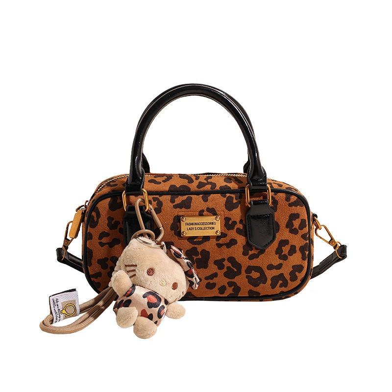 Exquisite Casual Handbag Bag Women's New Versatile Messenger Bag Leopard Print Small Square Bag