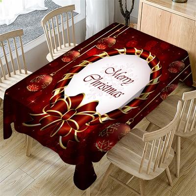 Tovaglia serie Natale Tovaglia stampata per tavolino Tovaglia annuale Accessori decorativi antivegetativi per feste domestiche