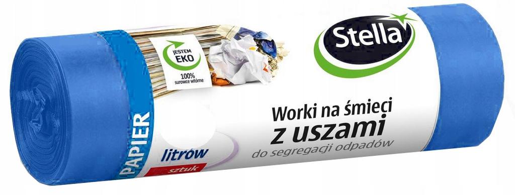 Worki Do Segregacji Śmieci Z Uszami Ekologiczne Do Odpadów 35L 20 Szt.