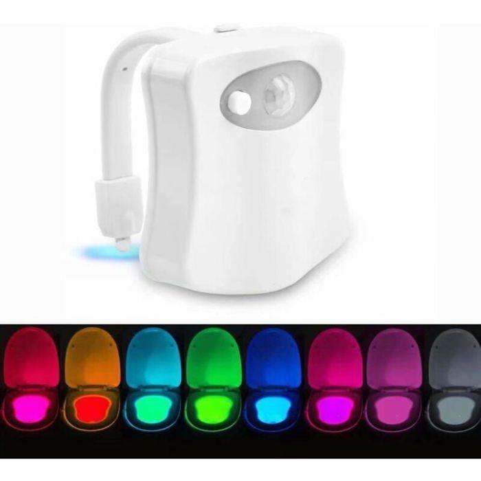 LED Night Light Toilet Light for WC Bathroom Sensor Detector PIR 8 Color Change Lighting Only YYV
