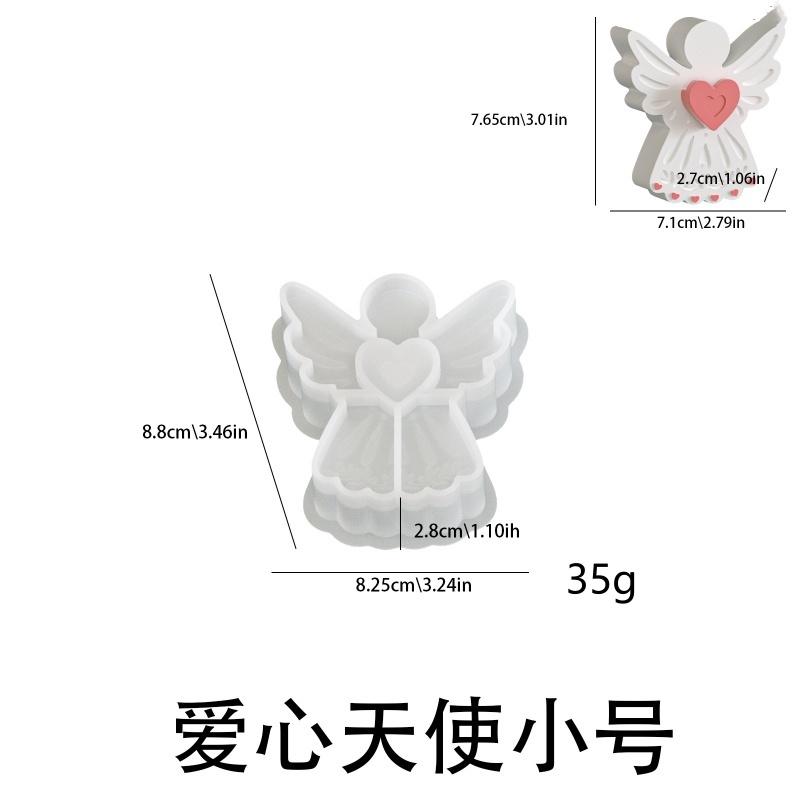 Valentine s Day Heart Angel Candle Silicone Mold DIY New Style Simple Angel Aromath Candle Epoxy Resin Mold Craft Home Decor
