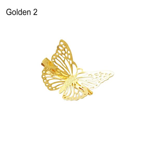 Vintage Women Hollow Butterfly Metal Hairpin Side Hair Clip Barrette Headwear