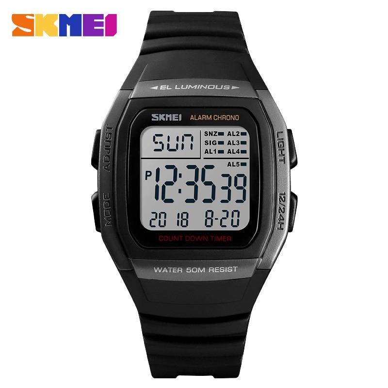 SKMEI Luxury Brand Men's Sports Watches LED Digital Watch Men Waterproof Military Wrist Watches