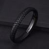 Lederarmband, Rindsleder-Schnur, Handgewebtes Lederarmband, Modeschmuck