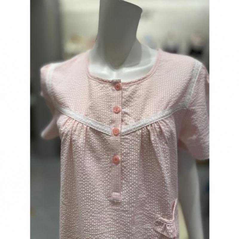 Triumph Women Short Sleeve Dress Orange Check Ripple Tewop113or 