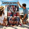 Custom Name Personalized Tottenham Hotspur Print Beach Towel, for Trip Camping Beach Party Home Decor, Birthday Gift for Family & Friends