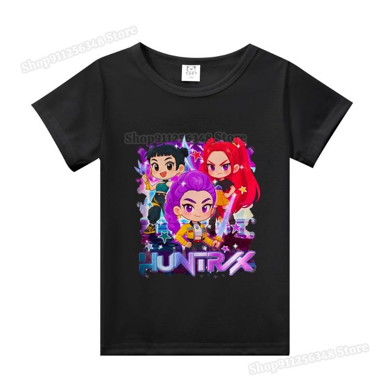 Barneklær Tegneserie Anime K-Pop Demonjegere Trykk T-skjorte Rumi Zoey Mira Topper Huntrix Saja Gutter Derpy Tiger Barneklær