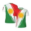 Kurdish Flag Print T-shirt for Men Football Sport Street Casual Short Sleeve O-neck T Shirts Run Summer Fashion Kurds Tee Top