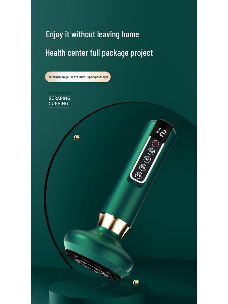 Elektrický přístroj na meridiánovou masáž a sací masáž – inteligentní baňkovací přístroj s kamenem Bian pro domácí použití