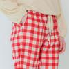 Sunday Lounge Women Red Check Long Pants Swjjapt0036