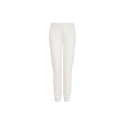 Ea7 Ss24 Solid Color Letter Logo Printed Cuffed Casual Pants Women Bottoms White 3DTP68-TJSYZ-1938