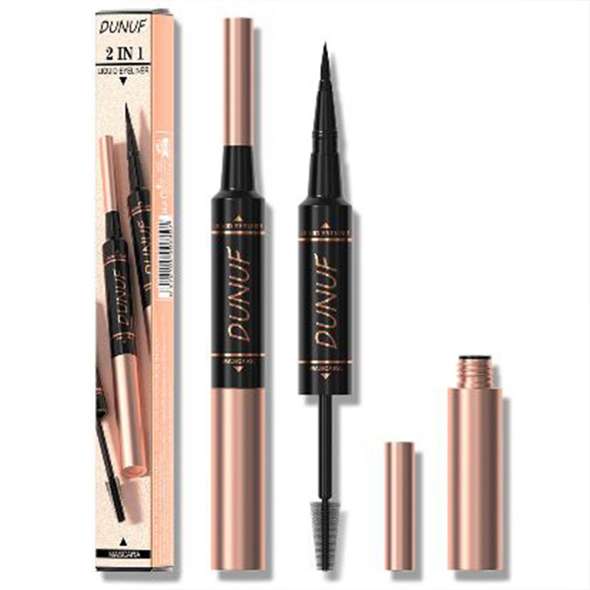 

DUNUFДвухкомпонентная тушь для ресниц и жидкая подводка для глаз. Водостойкая, устойчивая к поту, не размазывающаяся, быстросохнущая формула 2 в 1, которая легко создает глубокий макияж глаз. 01