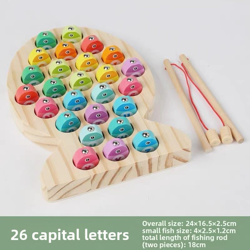 Toys Toys Wooden Fishing Game Toy Gifts Early Education Alphabet Numeric Cognitive Interactive Games for Gifts Kids Children