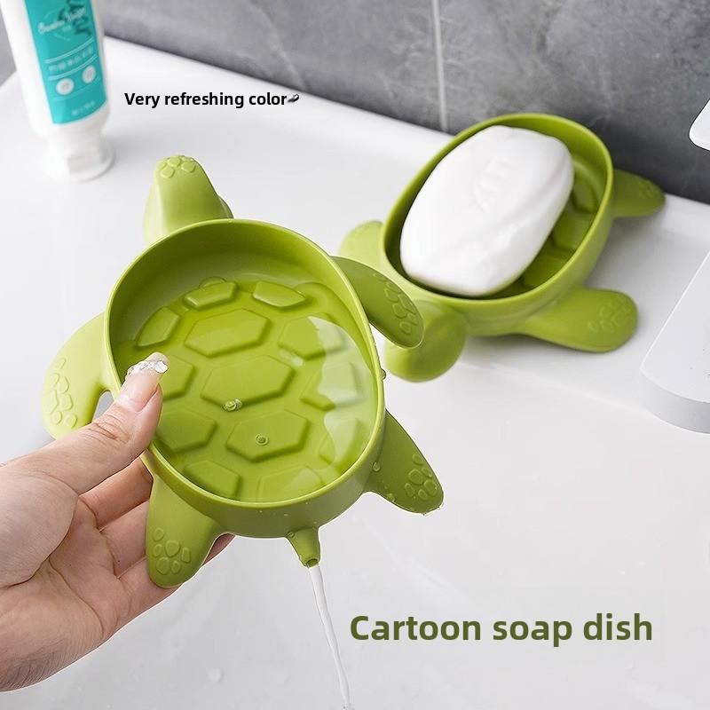2025 New Turtle Shaped Soap Dish for Home Bathroom, Creative and High End with Drainage Function