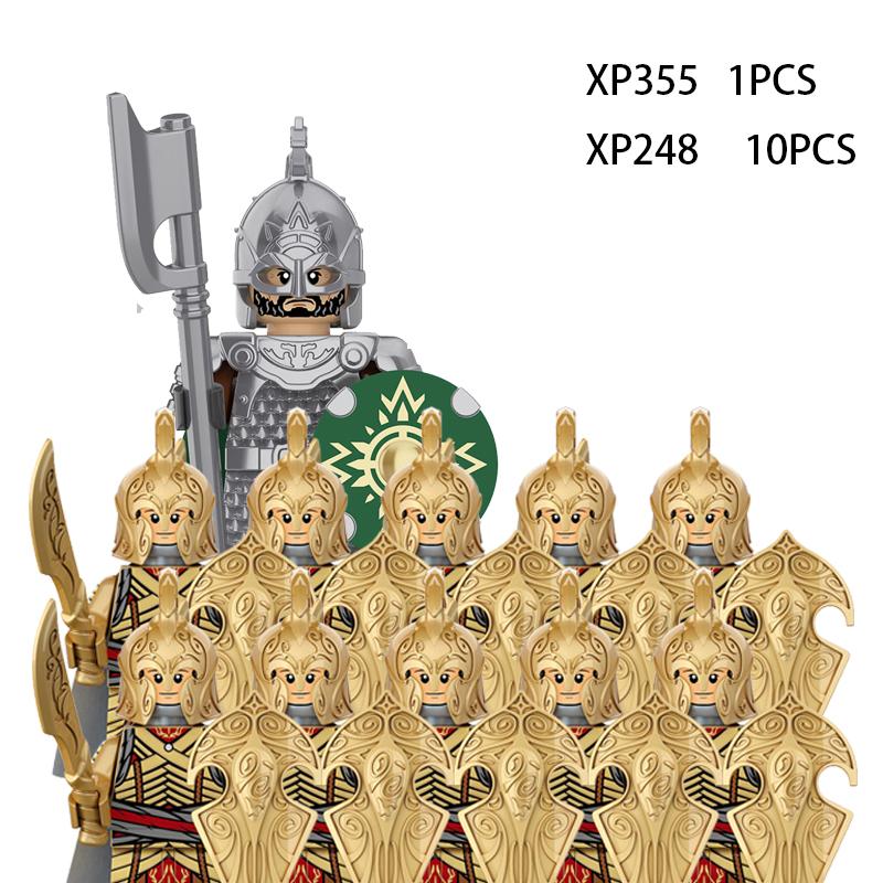 Soldados Élficos Medievais de Rohan Guarda Exército lotr Figuras de Ação Mini Blocos Boneca Montar Blocos de Construção MOC DIY Brinquedos para presentes de criança