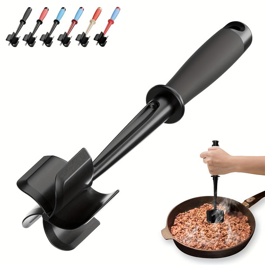 Picador y Triturador de Carne | 5 Cuchillas de Alta Resistencia para Hamburguesas/Patatas Ralladas | Antiadherente Aptos para Lavavajillas con Agarre Resistente al Calor