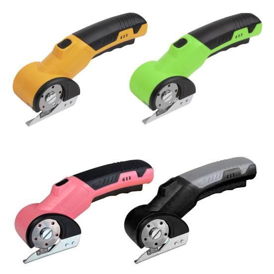 Electric Scissor Rechargeable Cardboard Cutter Light 2000mAh with LED Battery Rotary Cutter for Cloth Leather