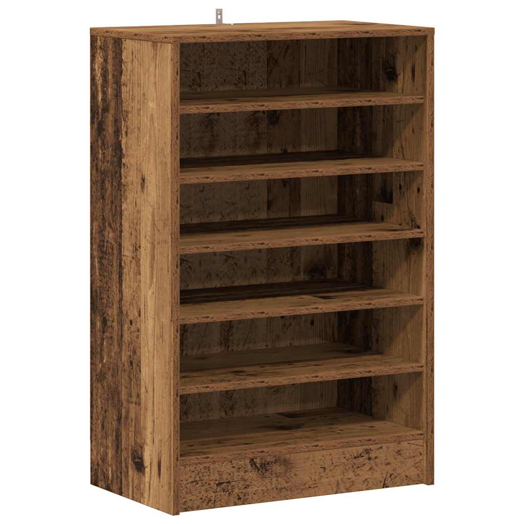 Shoe Cabinet with Vintage Wood Look 60 x 35 x 92 cm Engineered Wood