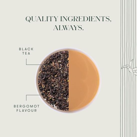 Luxmi Estates - Fine Leaf Earl Grey | Premium Assam Black Orthodox Tea With Natural Bergamot Flavour | 100 tea bags * 2g | 200g