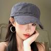 Women S Black Rivet Flat Top Equestrian Beret For Autumn Winter Large Head Size