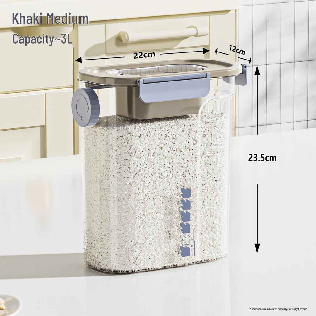 Transparenter, versiegelter Küchen-Aufbewahrungsbehälter - Feuchtigkeits- und Insektenschutz für Getreide, Müsli und Snacks