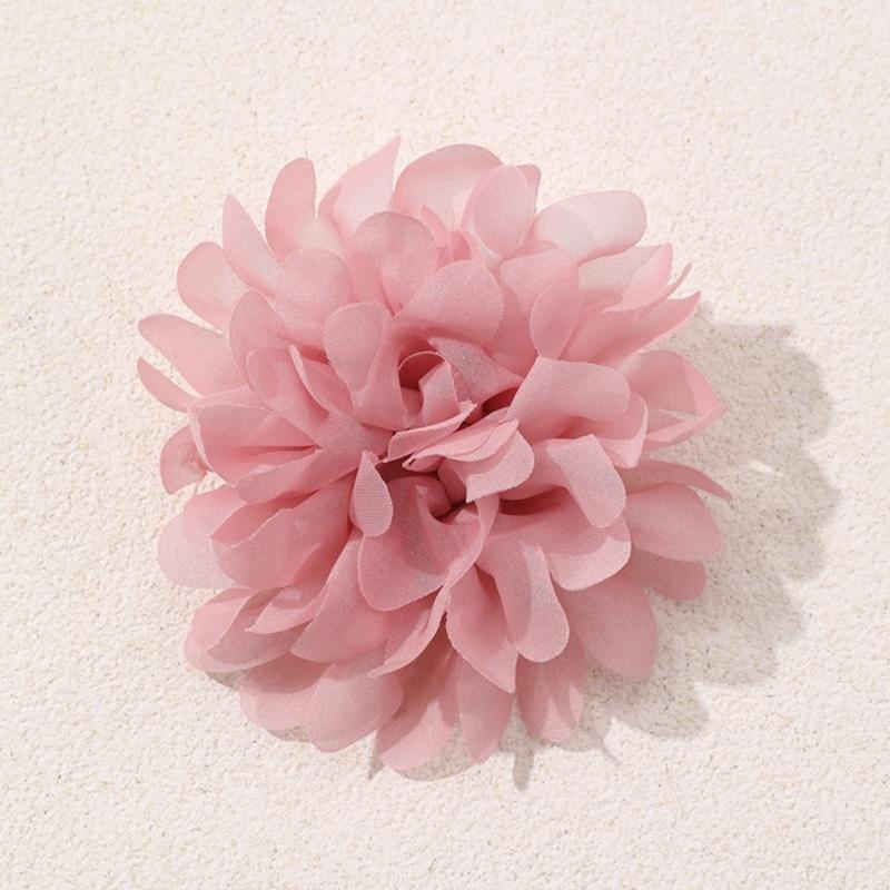 Camellia Shape Brooch Flower Theme Clothes Chiffon Breastpin for Loved Ones