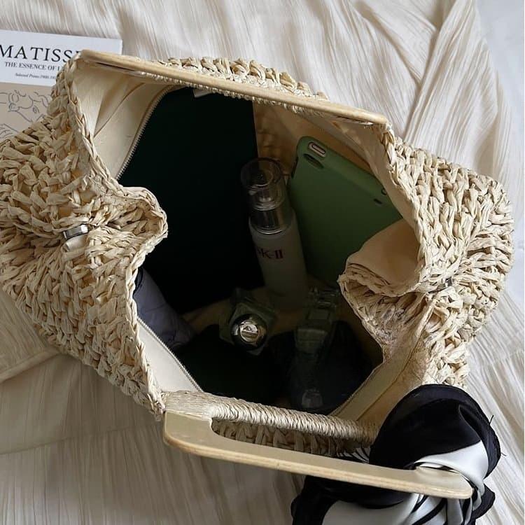 Straw Bags For Women Summer Casual Woven Crossbody Shoulder Travel Handbag Beach Bag Female Rattan Handbags Bag Women