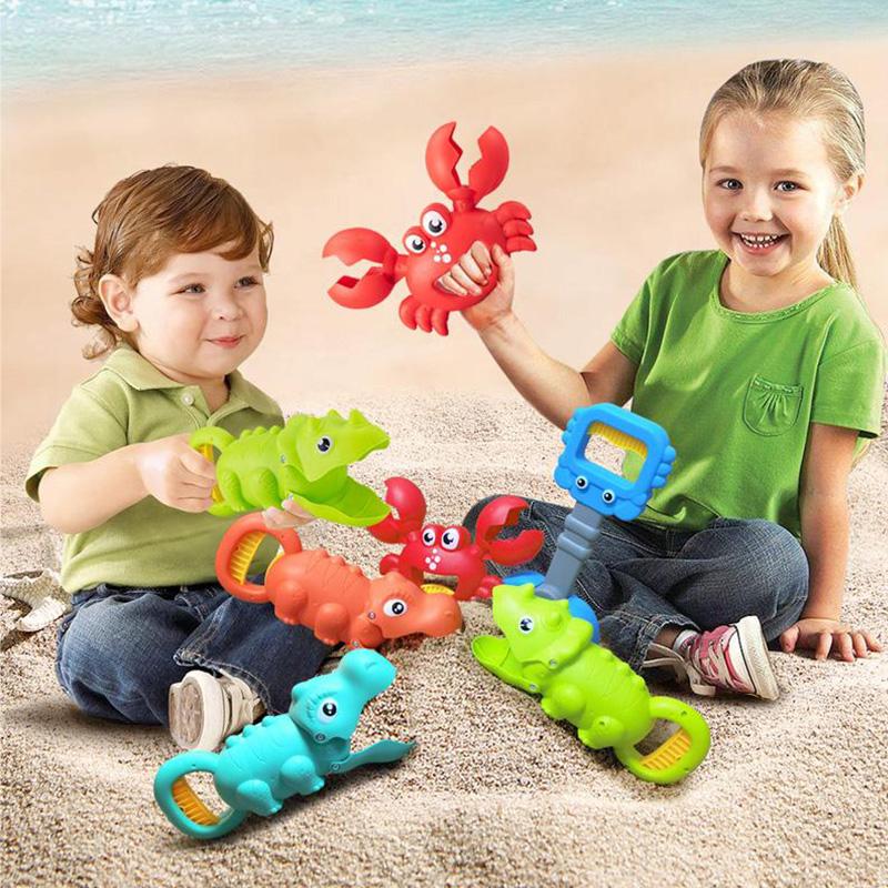 Baby Beach Toy Outdoor Summer Digging Sand Dinosaur Lobster Claw Grabber Set Winter Snow Toy Snowball Maker Tool Kit Kid Gift
