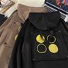 American retro hooded sweater trendy brand personalized design sense pocket men's autumn ins loose couple niche coat