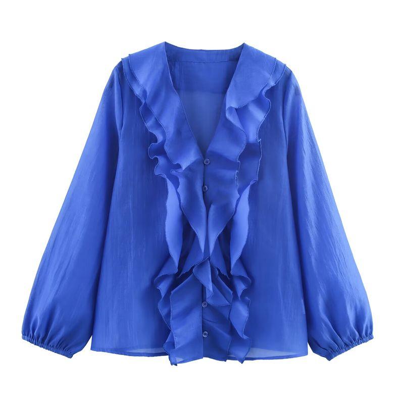 Jnleaog Spring New Arrival Women's Clothing Fashion Style French Fashion Design Laminated Decoration Shirt 9479040