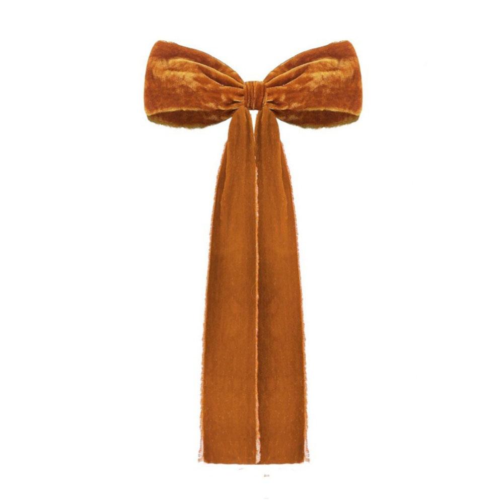 Velvet Christmas Bow 22 * 45cm Large Christmas Atmosphere Staircase Wreath Decoration Bow Christmas Tree Top Decoration