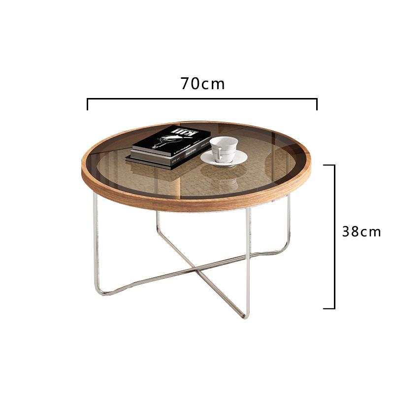 Nordic Round Coffee Table Combination Glass Creative Small Table Home Light Luxury Table Living Room Net Red Side Table