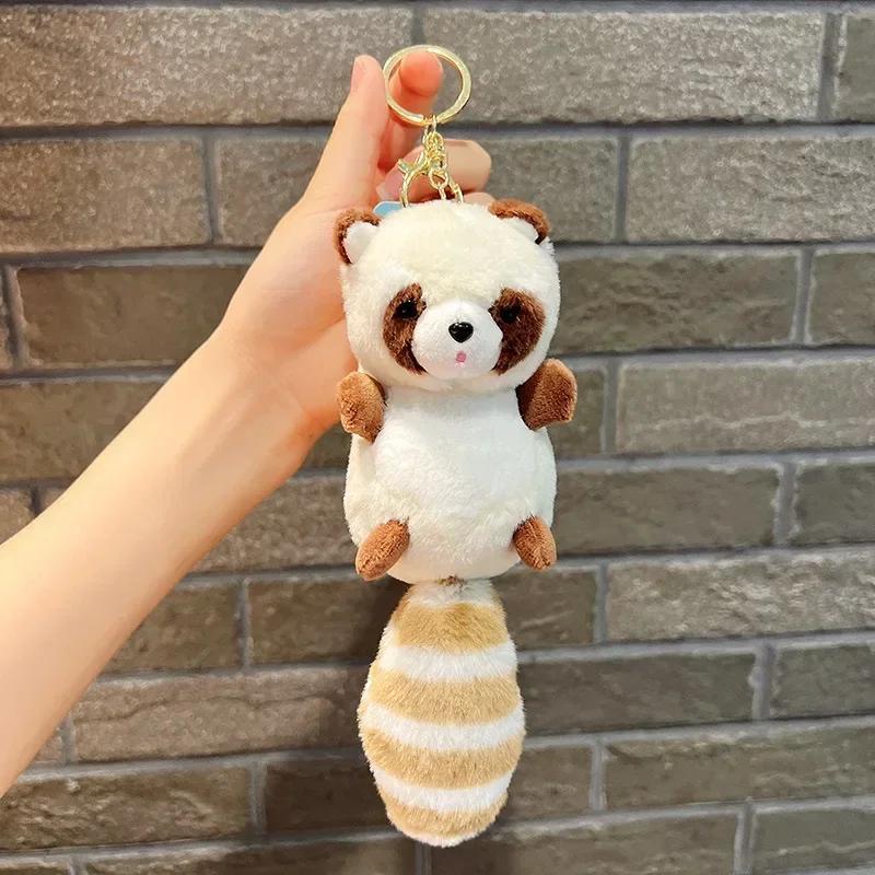 Plush Raccoon Plush Key Chains Love Couple Small Hanging Ornament Wedding Doll Ragdoll Accessories Pendant Fashion Jewelry