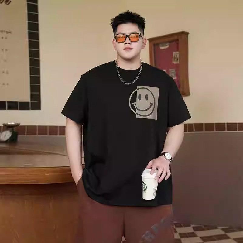 Cartoon Bedrucktes Lockeres Herrenmode Einfaches Kurzarm-Oberteil Baumwolle Bequem Leicht Kurzarm-T-Shirt