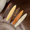 2pcs/set Elegant Acetate Hair Clip Colorful Leopard Print Oval Geometric Hairpin Sweet Women Hair Accessories