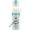 Skater Kids' 2-Way Stainless Steel Water Bottle with Cup, 430ml, Sumikkogurashi School Girl Design, SKDC4-A