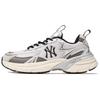 New York Yankees Breathable Low Top Running Shoes Unisex Silver Sneakers 3ARNC055N-50SIS