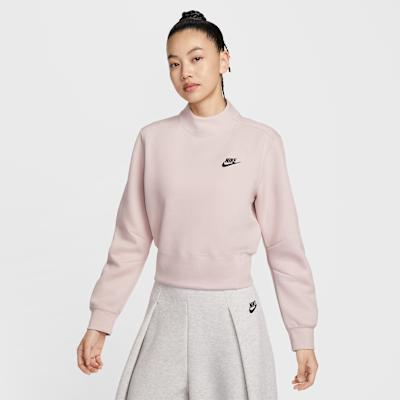 Nike Sweatshirts Women s Pink Stand Collar Moderate Regular L