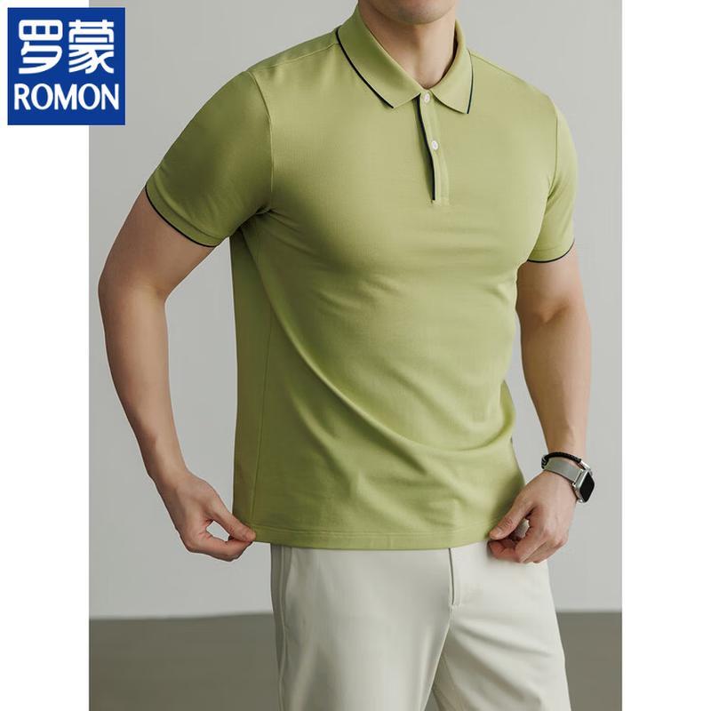ROMON Men's Ice Silk Breathable Modal Polo Shirt