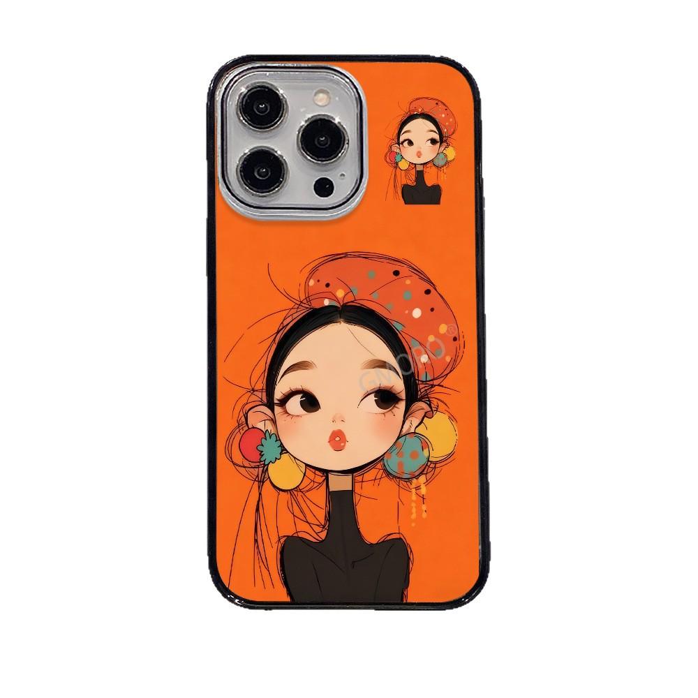 Magsafe Magnetic Suction Apple 16promax Transparent Black Frame Mobile Phone Case 17 New AIR Anti-drop 13 Hat Girl