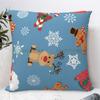Christmas Pillow Case Cushion Cover Soft Printed Pillow Cover Vintage Pillowcases For Sofa Home Decoration