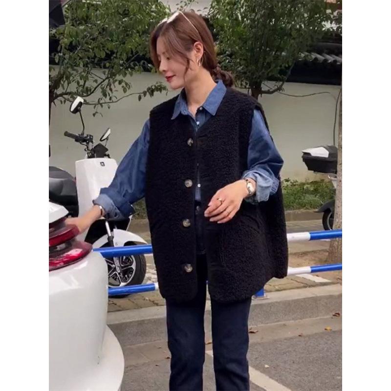 MODISCHE High-End-Westenjacke für Damen 2024, warme, lockere und dünne, verdickte Oberbekleidungsweste im ausländischen Stil