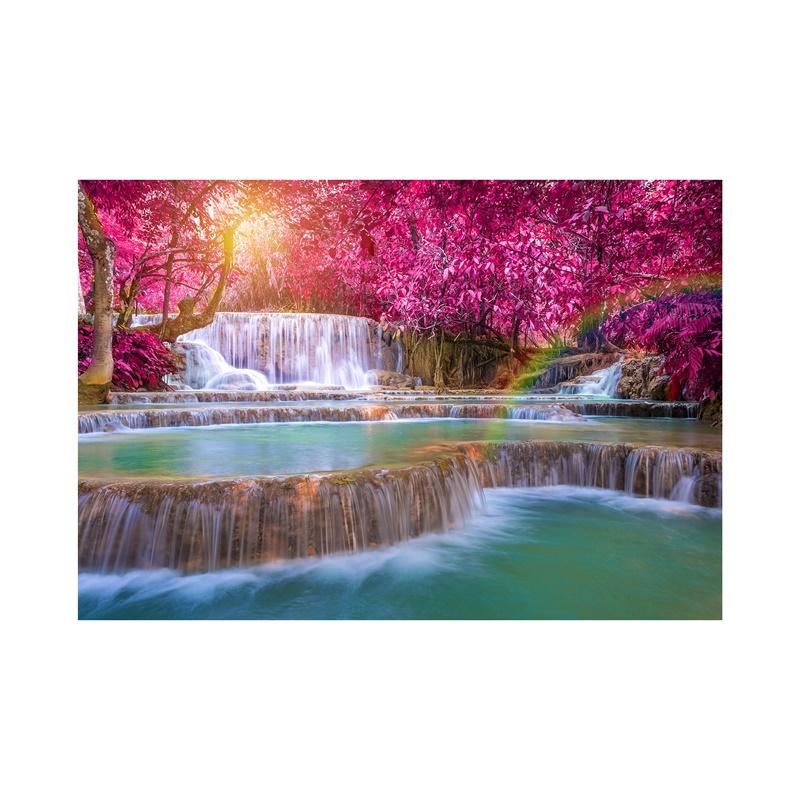 

WCIC Новое искусство красивый вид на горный водопад художественная ткань домашний фон украшение стены живопись подвесная картина 21cm*30cm