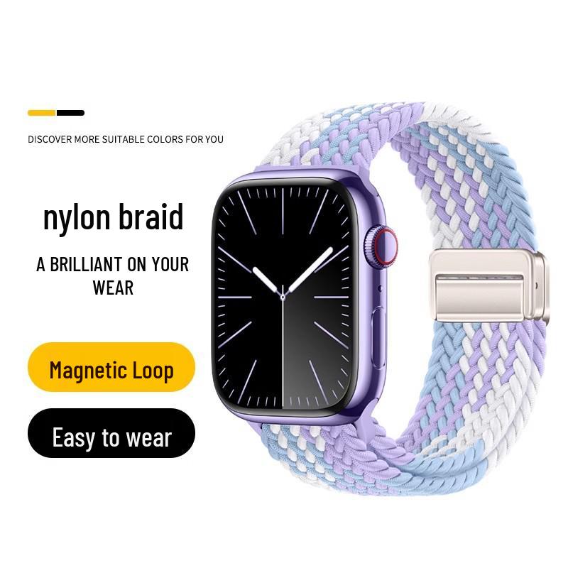 

Новый магнитный нейлоновый ремешок Apple Watch с петлей из двух секций и магнитной застежкой. 42-49
