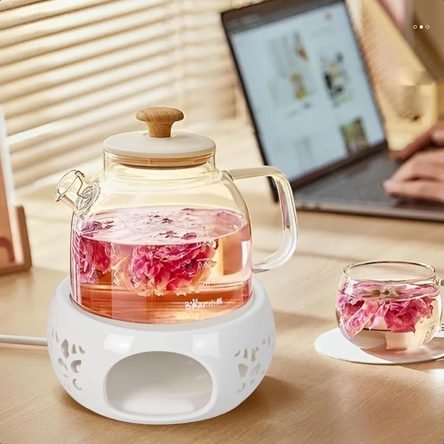 

Подогреватель для чайника Белая керамическая свеча Подогреватель для чая Подогреватель для чайника Основа для чая Кофе Молока Подогрев пищи Теплая Принадлежность для чайной церемонии United States