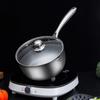 Versatile Versatile Stainless Steel Pot with Cover 18cm Non-Stick Food Pot Frying Steaming Baby Food Pot Cooking Tool