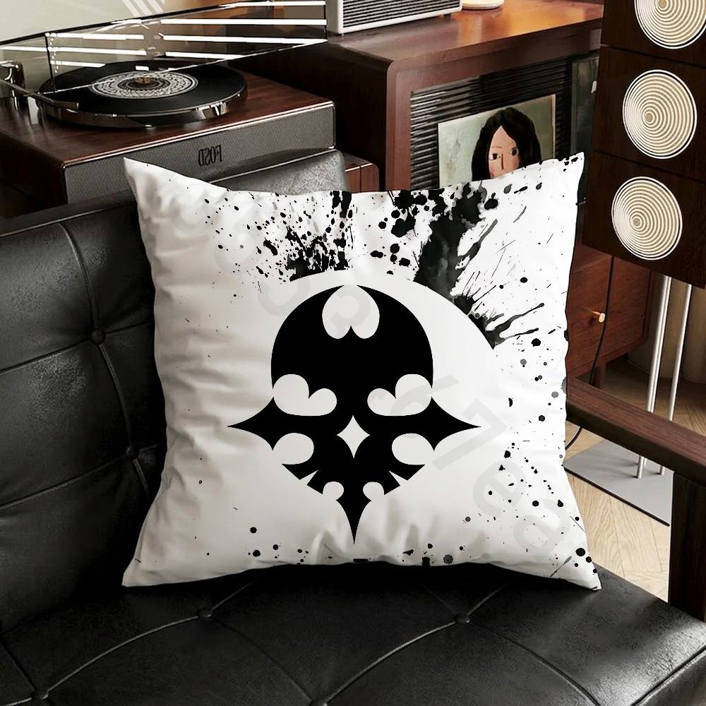 The WWorld Ends with You Pillow Case Antidustmite Pillowcase Invisible zipper silky short plush Sofa cushion cover