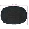 Area Rug Dark Grey 122 x 183 cm Jute