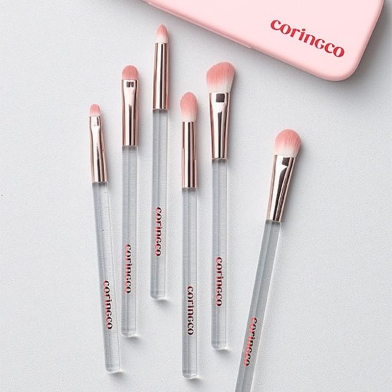 

[Corinco] Pink Pocket Eye Brush Set