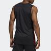 adidas Canottiere Uomo Nero Rosso Girocollo Moderato Altro DY6588